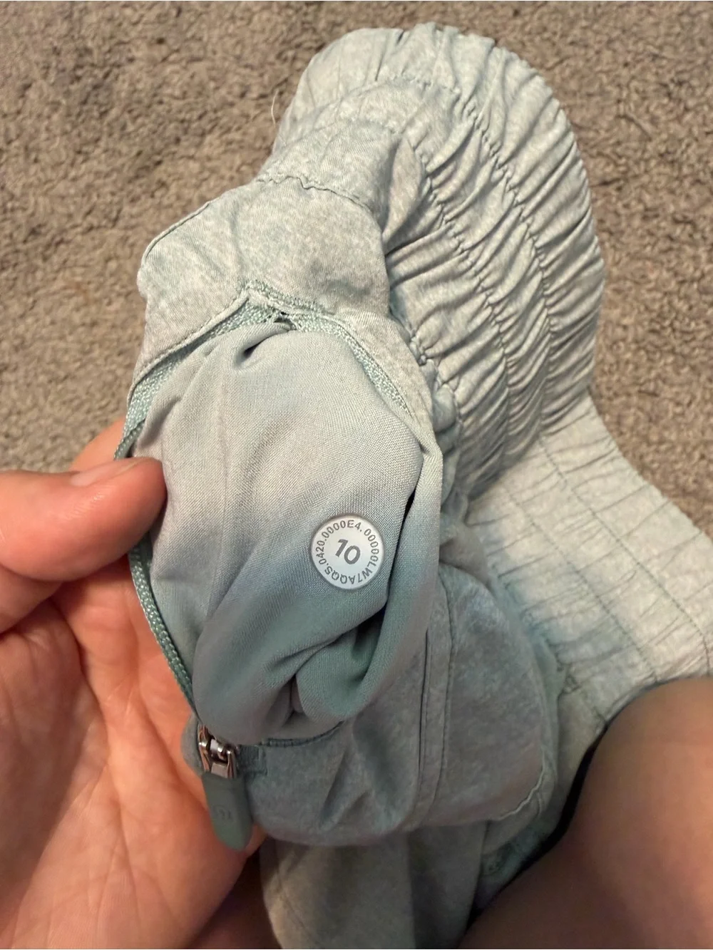 Light Blue Women's Athletic Shorts with Elastic Waist